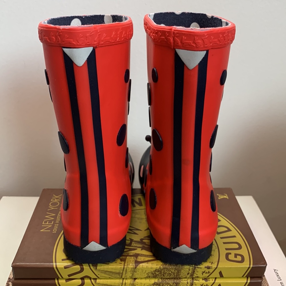 ❗️PRICE FIRM! Joules Roll Up Flexible Printed Rain Boots Red Lady Bug US Kids 9_5